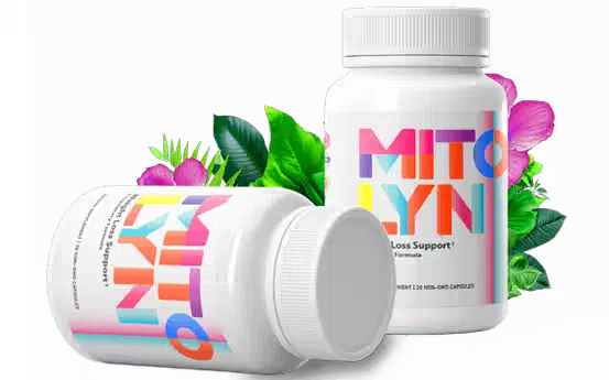 Mito Lyn supplements with floral design background